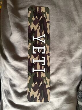 Yeti camo custom sign